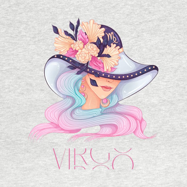 Virgo Zodiac Sign Beautiful Girl by Violete Designs